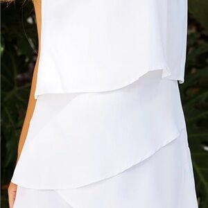 Chic Asymmetrical White Dress